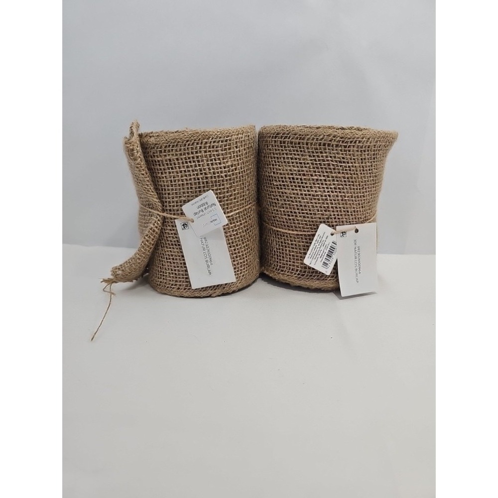 Natural Burlap Fabric Roll, 30FTx5.5" Jute Ribbon Gift Wrapping Craft Projects